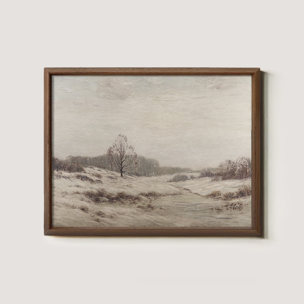 Frost-Kissed Dune Solitude Watercolor Reverie