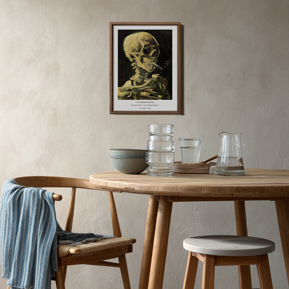 Smoldering Skull Nocturne Post-Impressionist Reverie