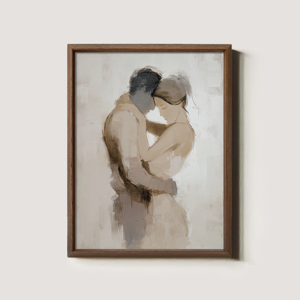 Abstract Study of a Couple Embracing