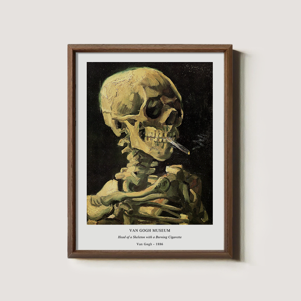 Smoldering Skull Nocturne Post-Impressionist Reverie