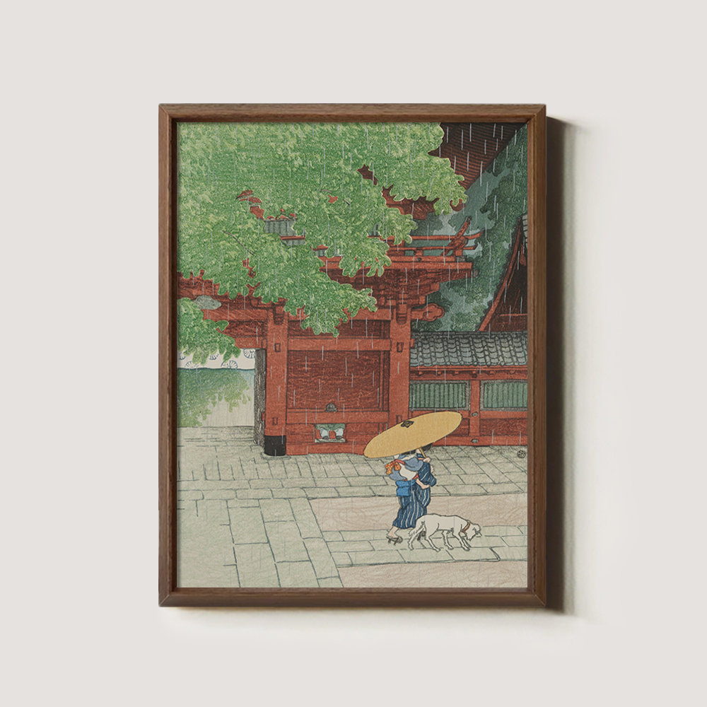 Rainy Day at Asakusa Temple Gate