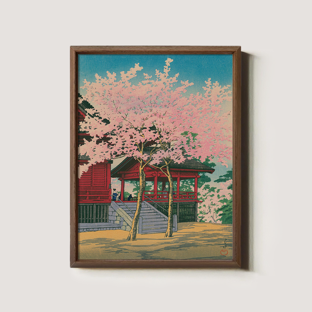 Full Bloom Cherry Blossoms at Temple Gate