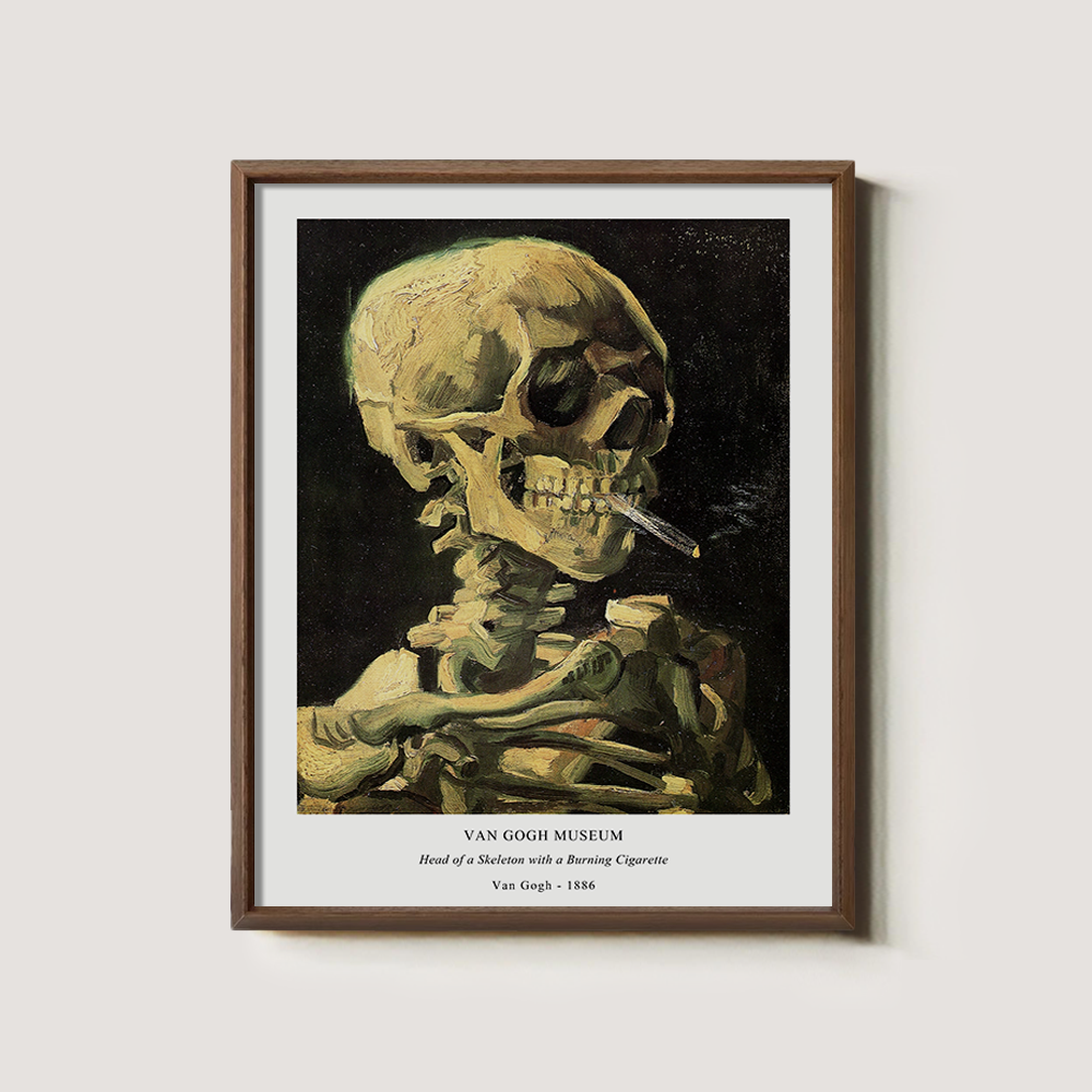 Smoldering Skull Nocturne Post-Impressionist Reverie