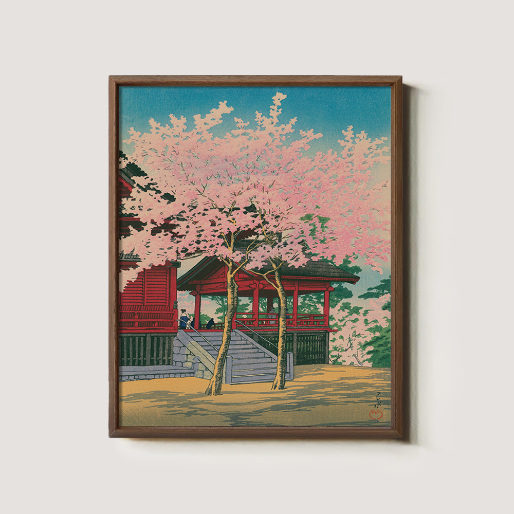 Full Bloom Cherry Blossoms at Temple Gate