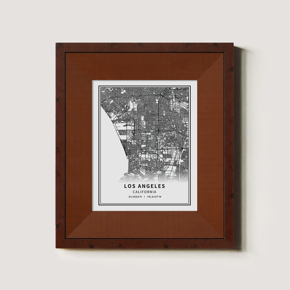 Minimalist Los Angeles City Map Line Art Print