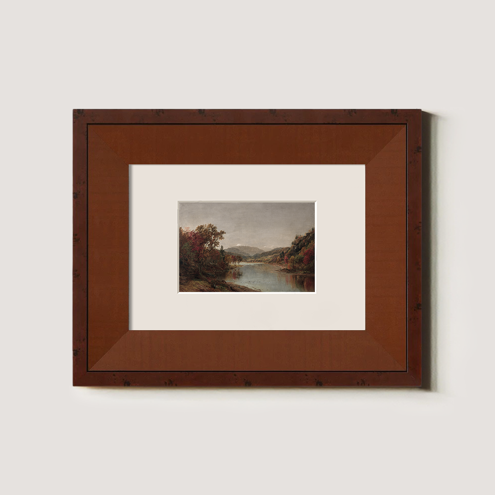 Autumnal River Gorge Watercolor Reverie