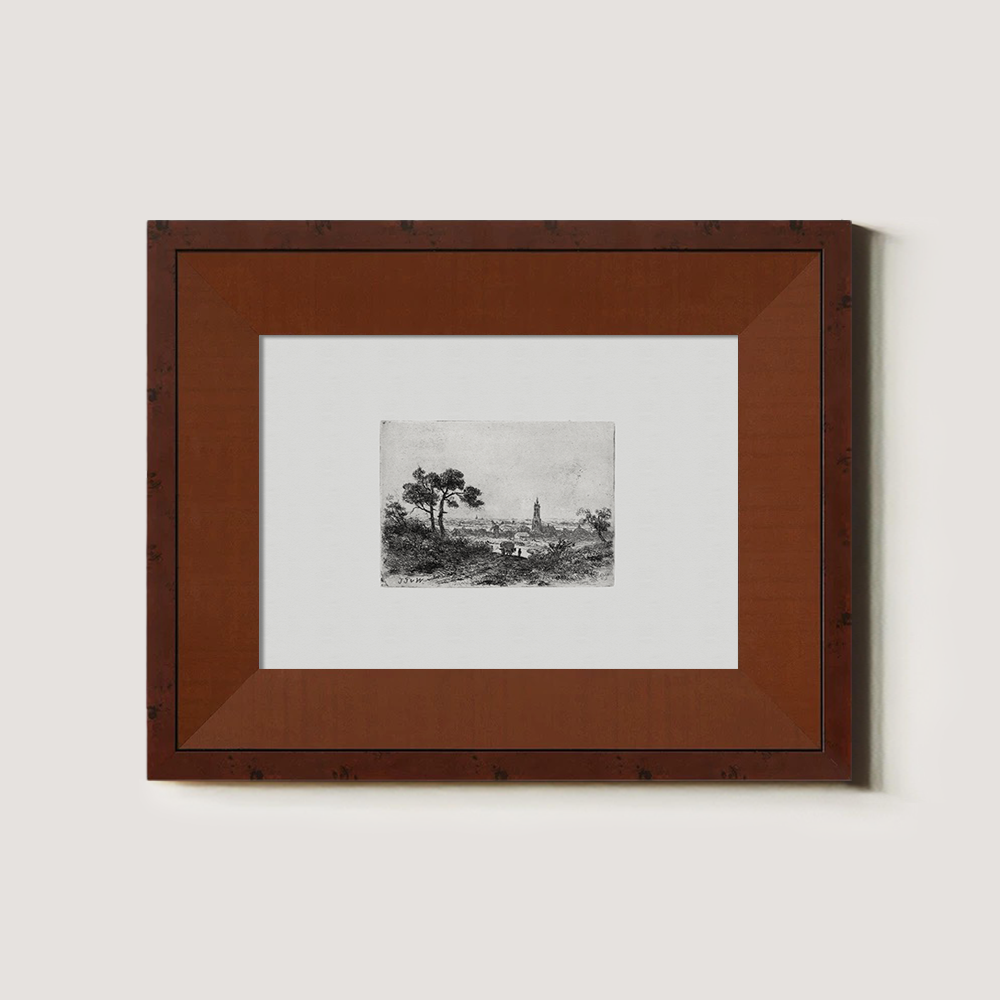 Hazy Towered Horizon Etching Vista