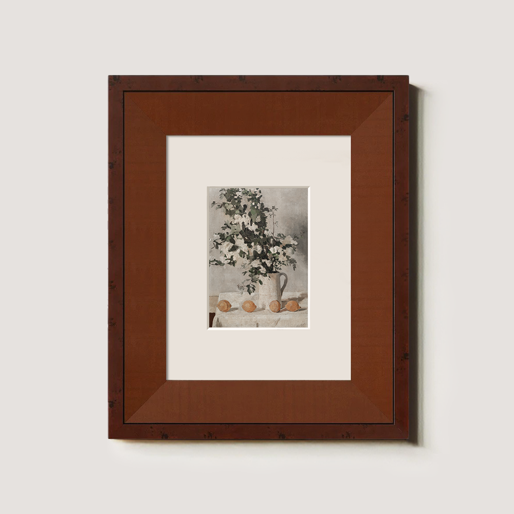 Ethereal White Flower Bouquet with Ripe Oranges