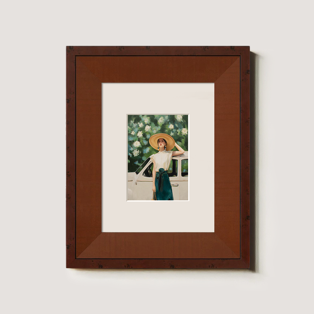 Sunlit Hydrangea Roadside Muse Watercolor Portrait