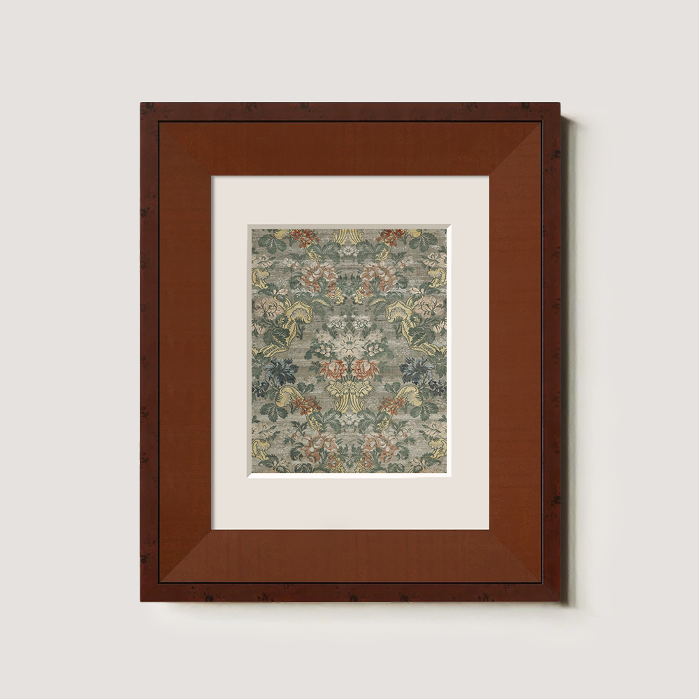 Vintage Floral Damask Textile Pattern
