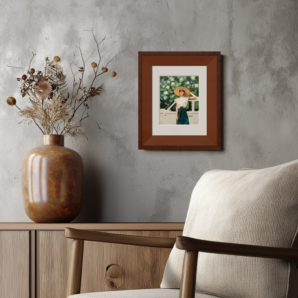 Sunlit Hydrangea Roadside Muse Watercolor Portrait