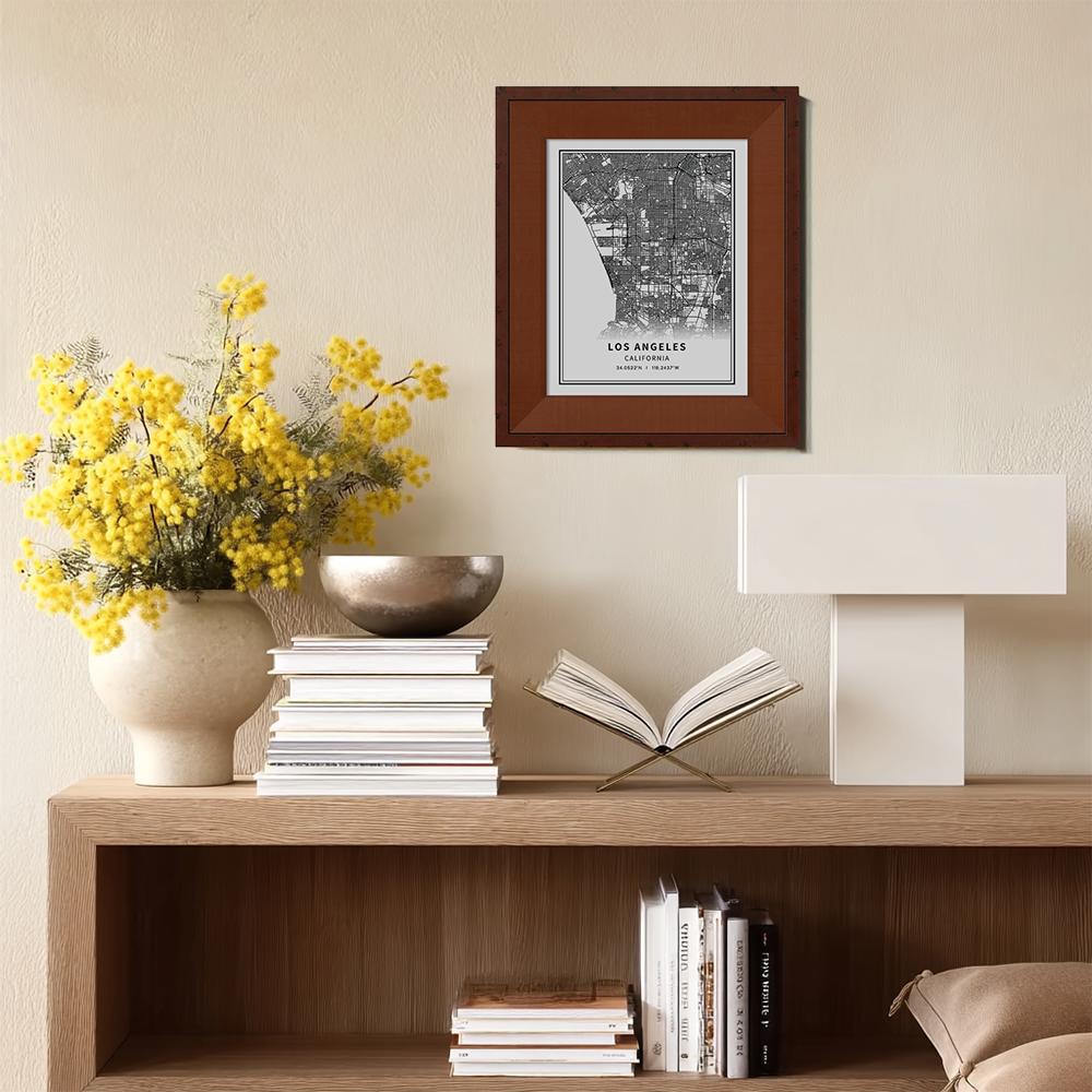 Minimalist Los Angeles City Map Line Art Print