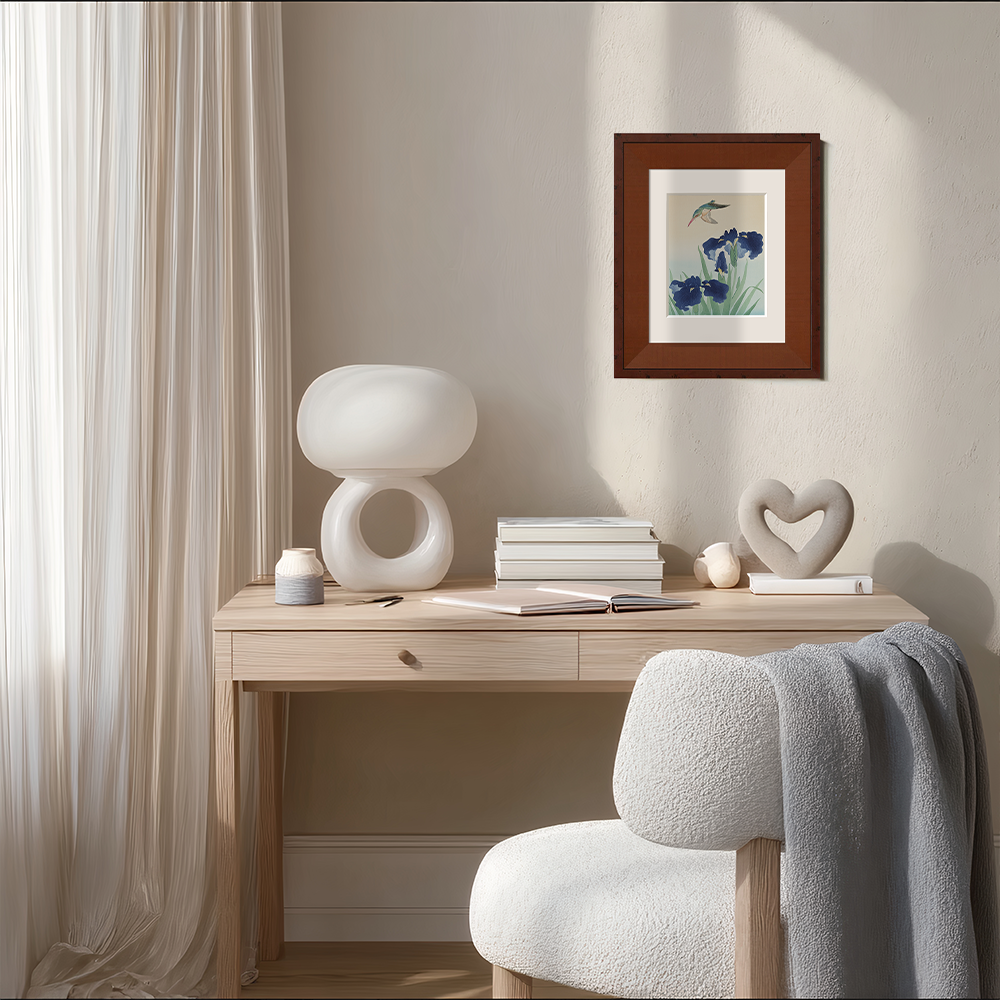 Hummingbird & Iris Bloom - Kacho-ga Study