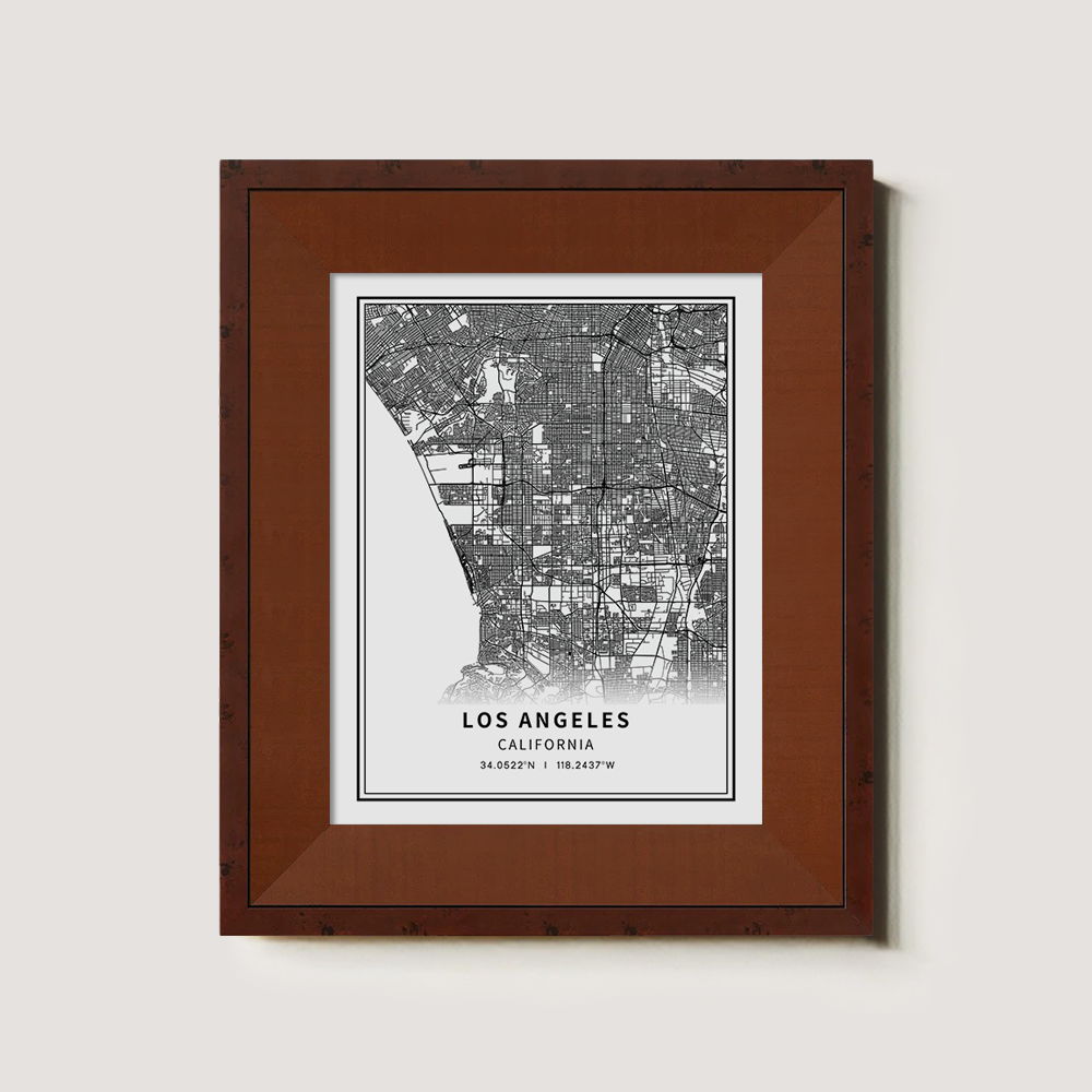 Minimalist Los Angeles City Map Line Art Print