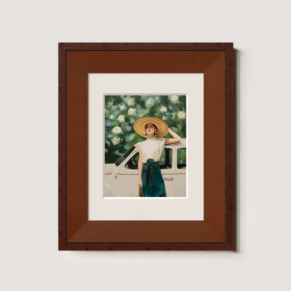 Sunlit Hydrangea Roadside Muse Watercolor Portrait