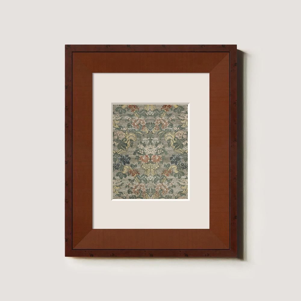 Vintage Floral Damask Textile Pattern