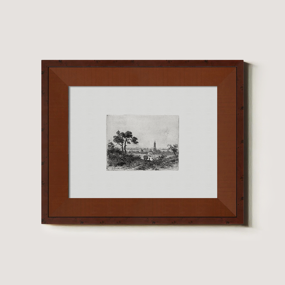 Hazy Towered Horizon Etching Vista