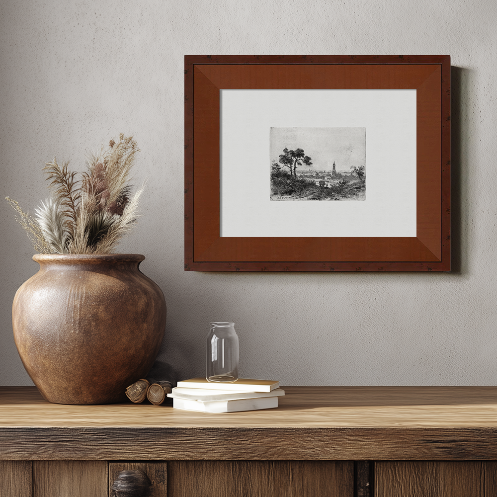 Hazy Towered Horizon Etching Vista