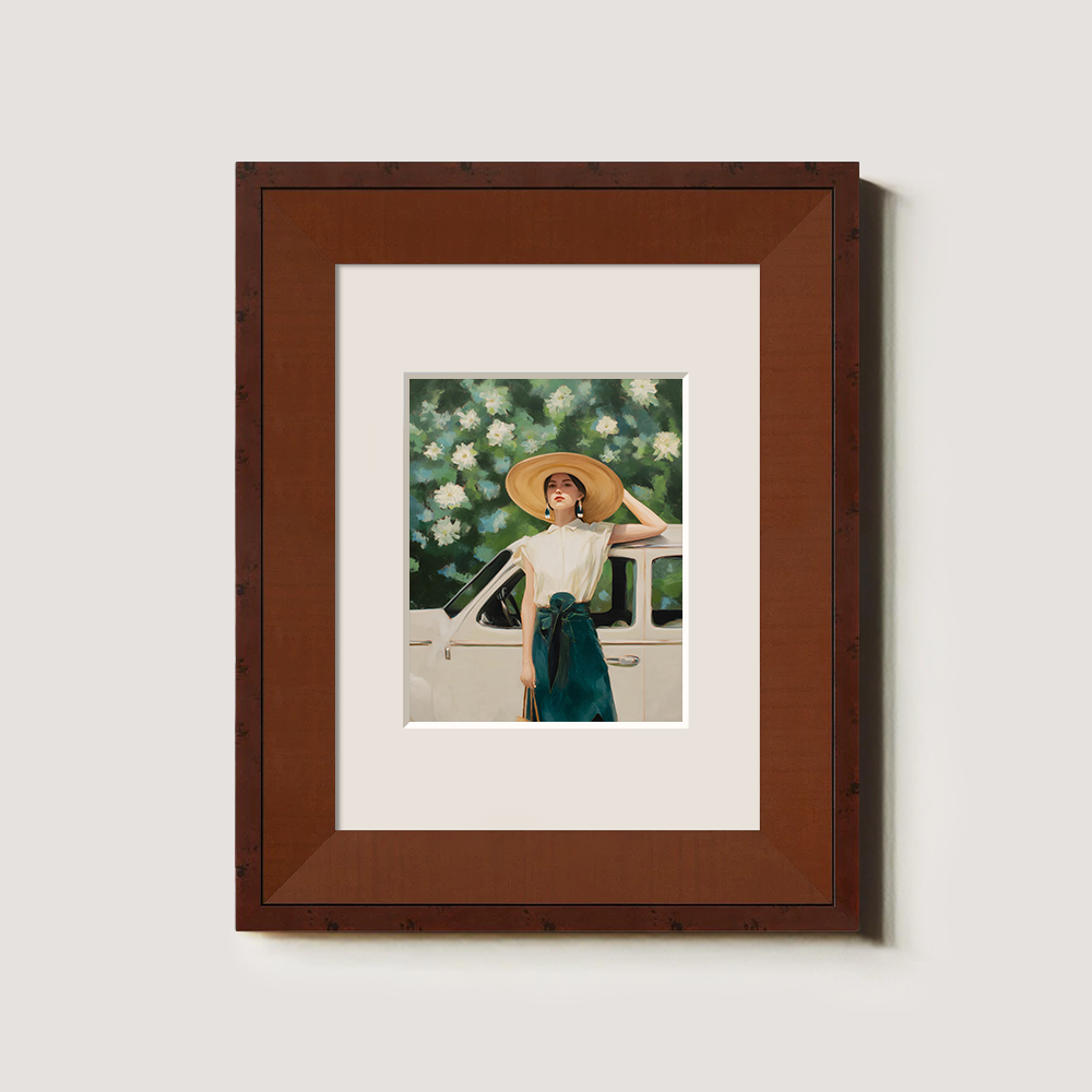 Sunlit Hydrangea Roadside Muse Watercolor Portrait