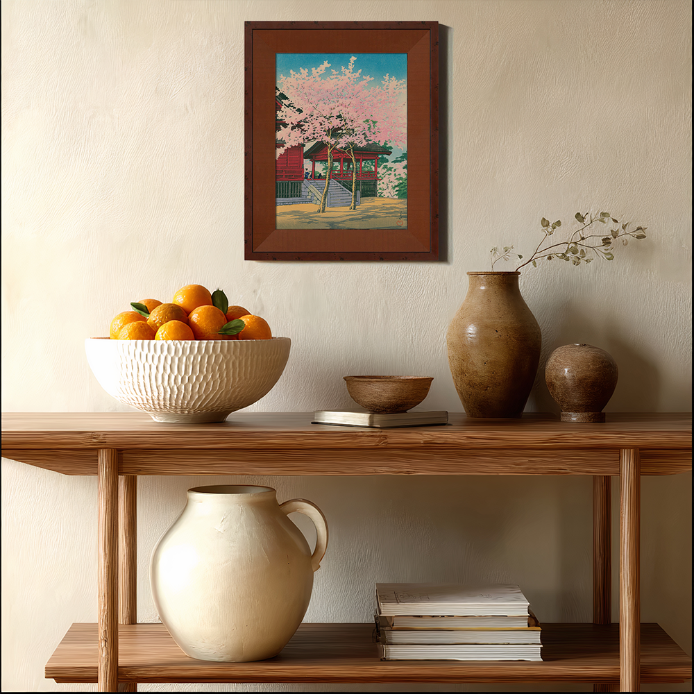 Full Bloom Cherry Blossoms at Temple Gate