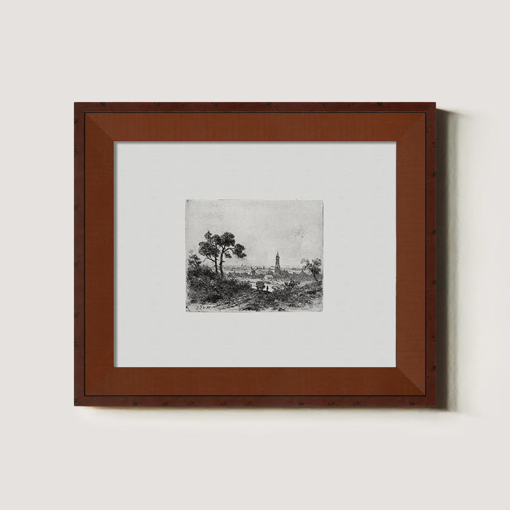 Hazy Towered Horizon Etching Vista