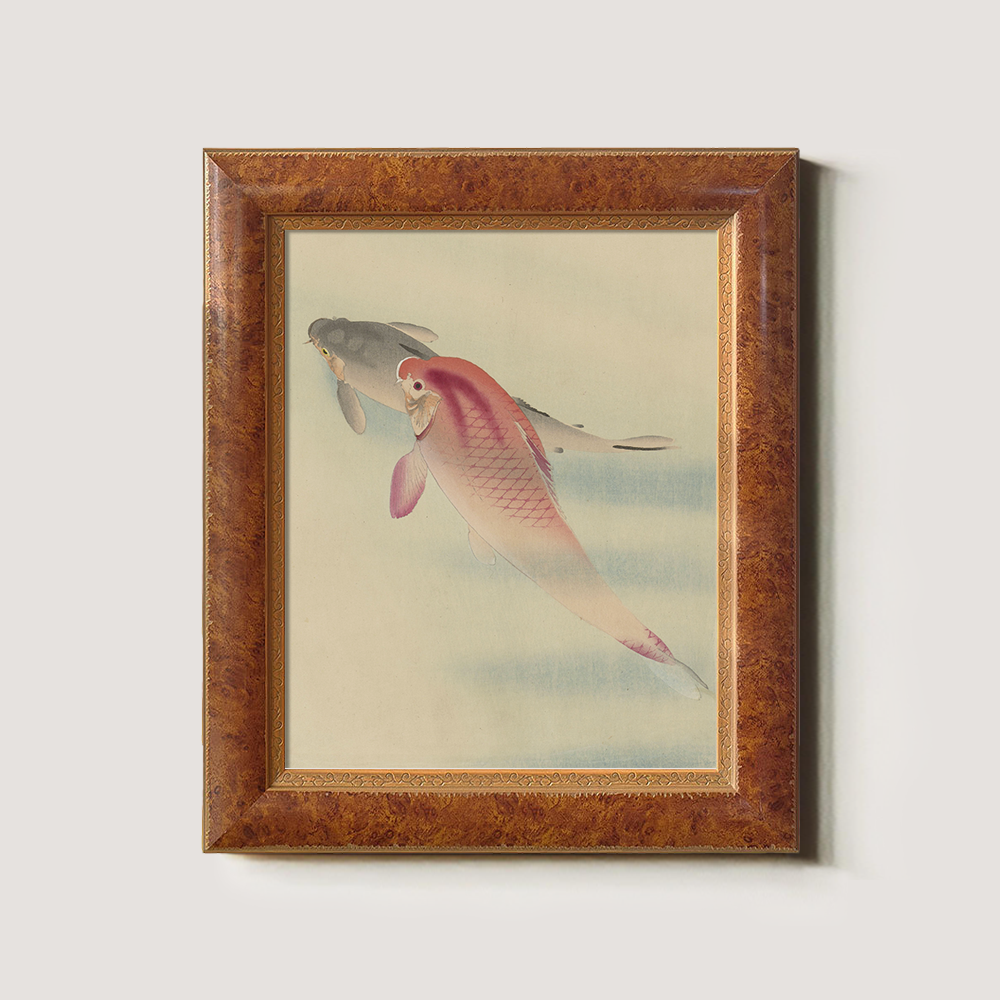 Twin Koi Harmony Ukiyo-e Reverie