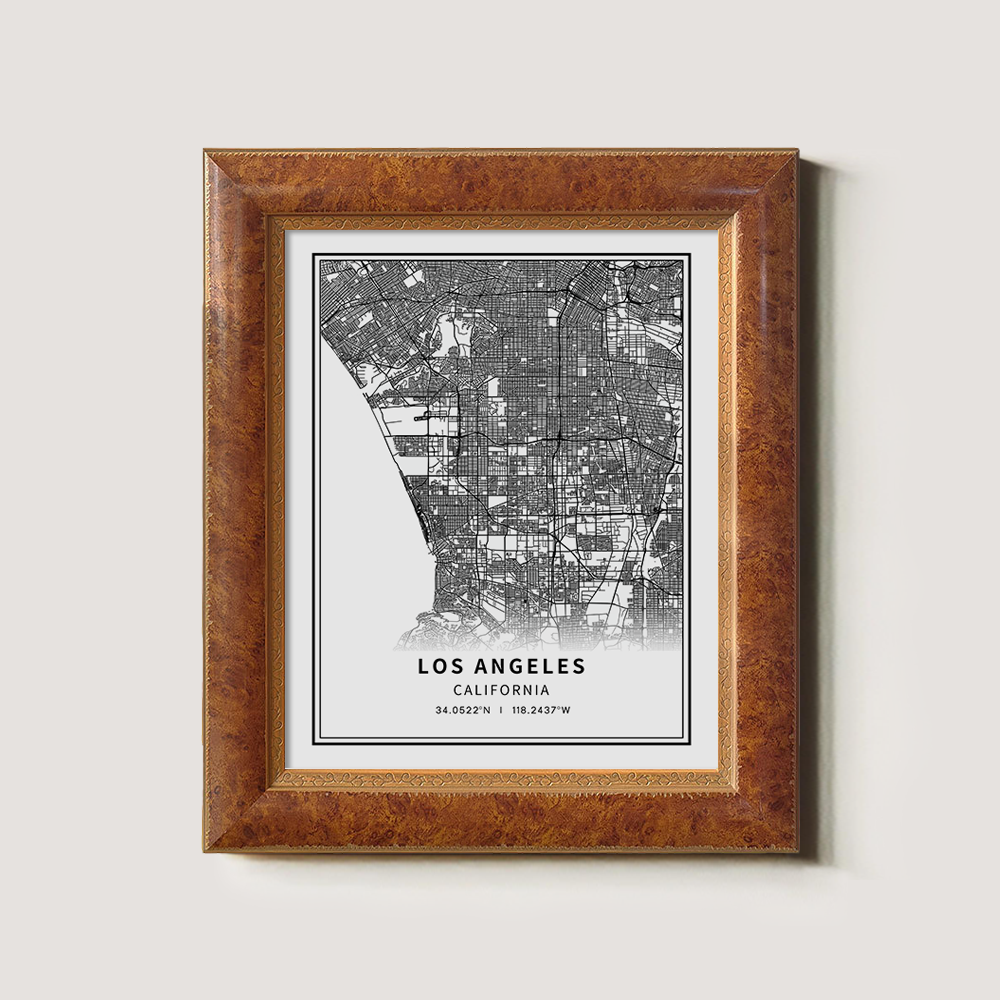 Minimalist Los Angeles City Map Line Art Print