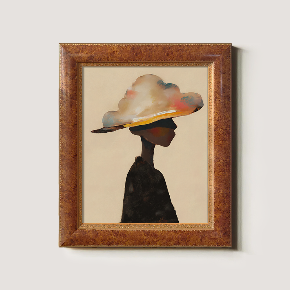 Figure in Cloud Hat, Abstract Profile