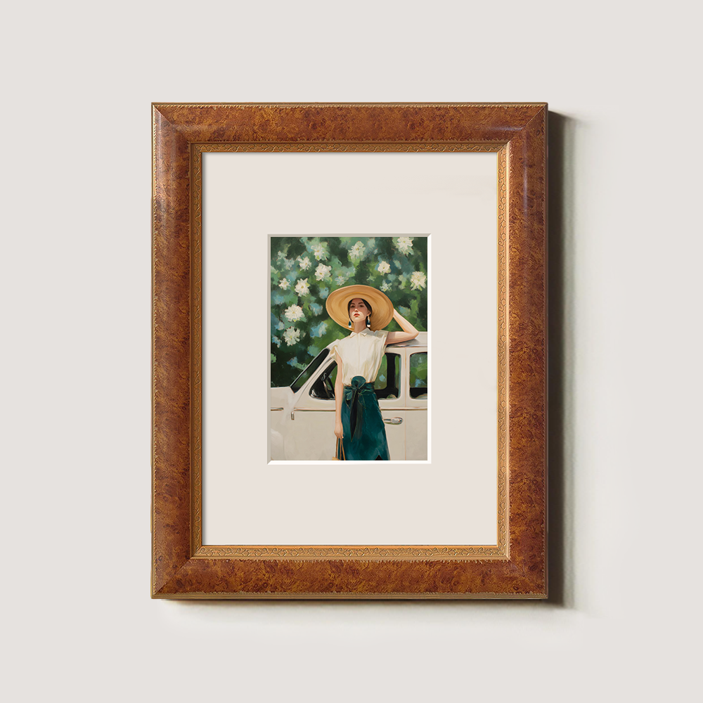 Sunlit Hydrangea Roadside Muse Watercolor Portrait