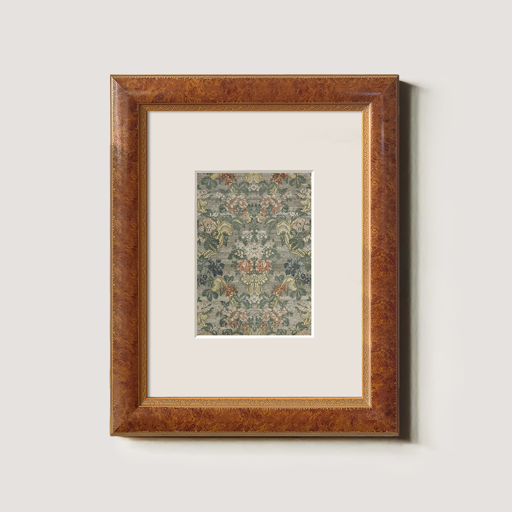 Vintage Floral Damask Textile Pattern