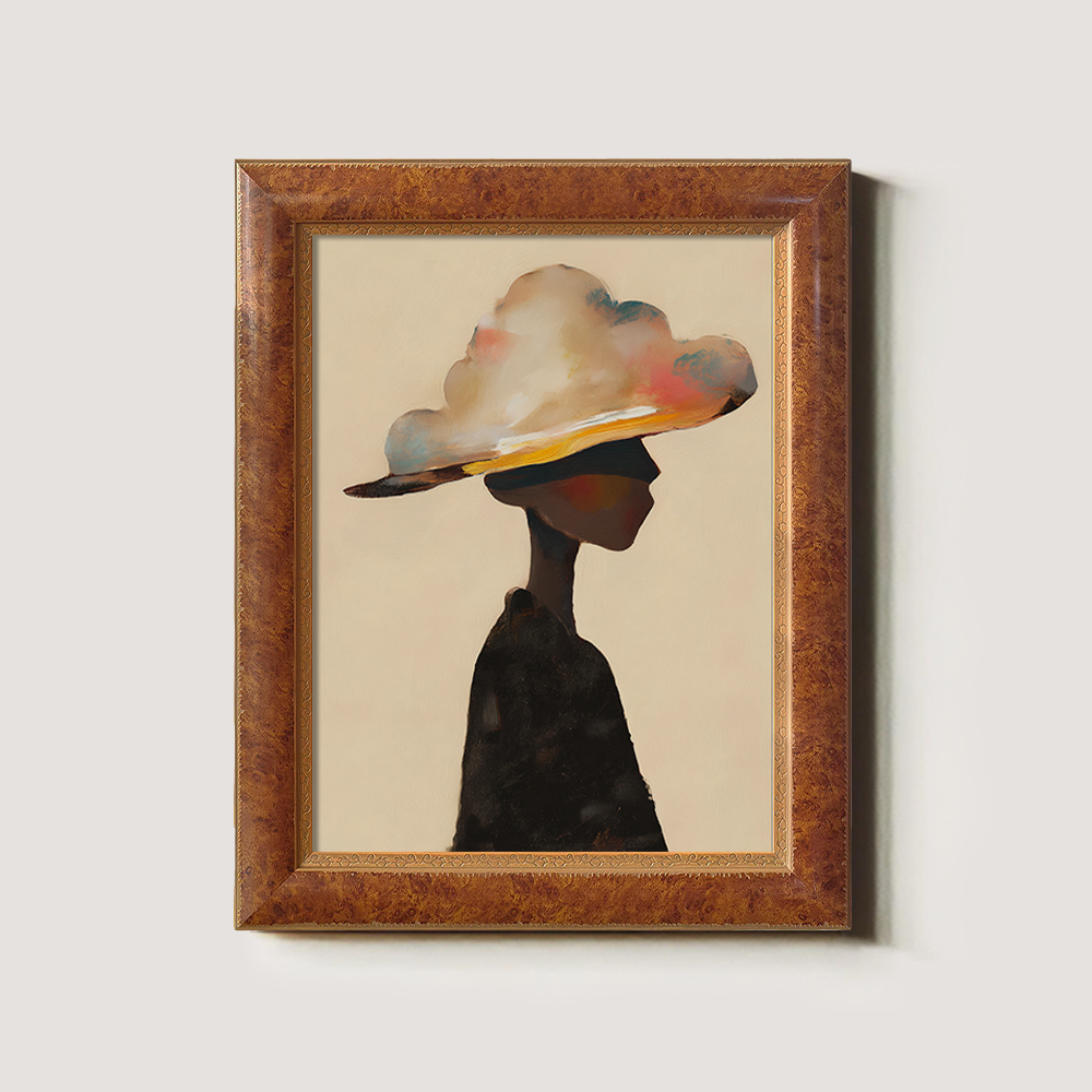 Figure in Cloud Hat, Abstract Profile
