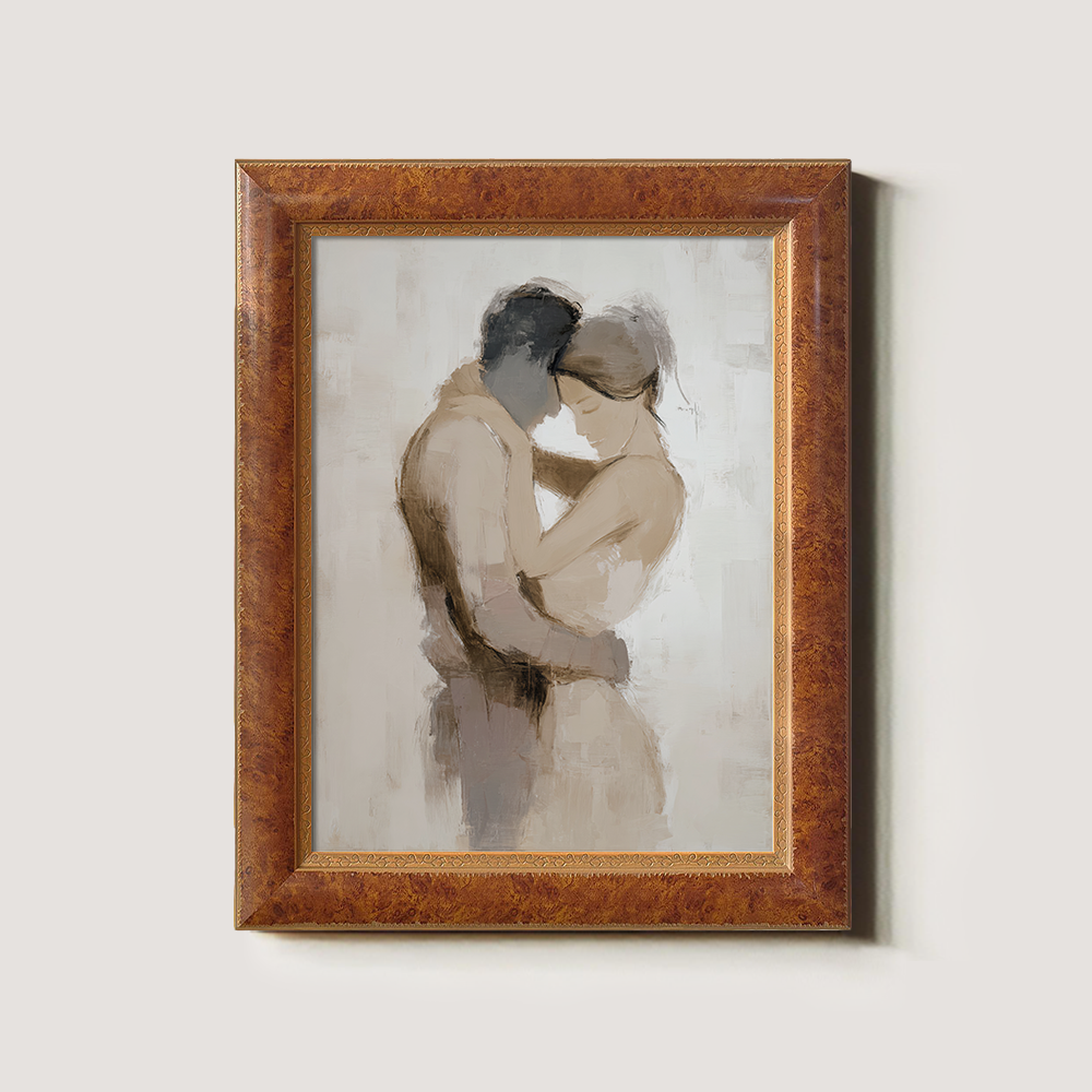 Abstract Study of a Couple Embracing