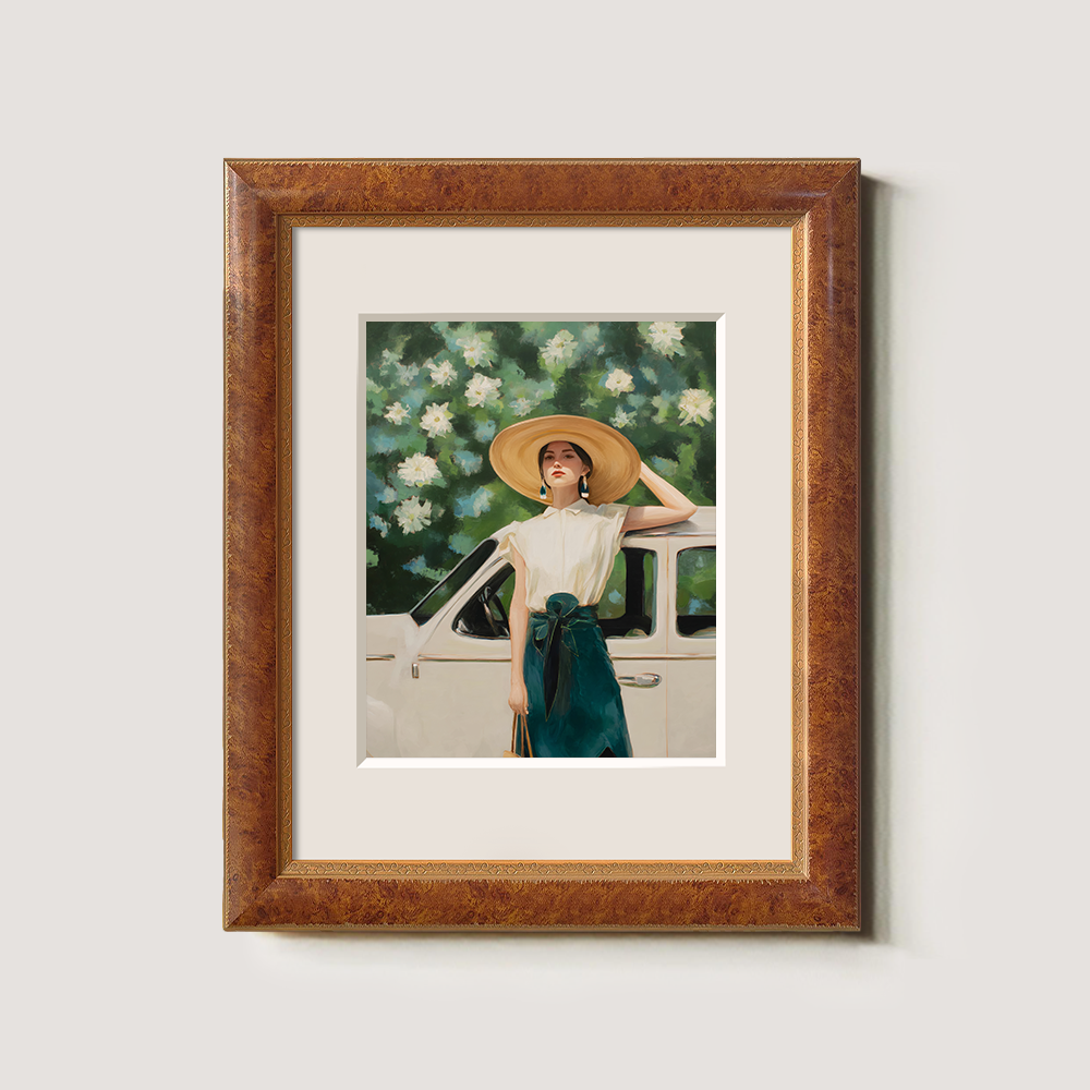 Sunlit Hydrangea Roadside Muse Watercolor Portrait