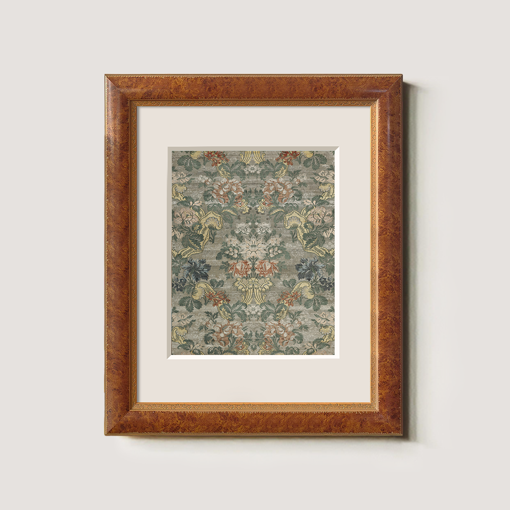 Vintage Floral Damask Textile Pattern