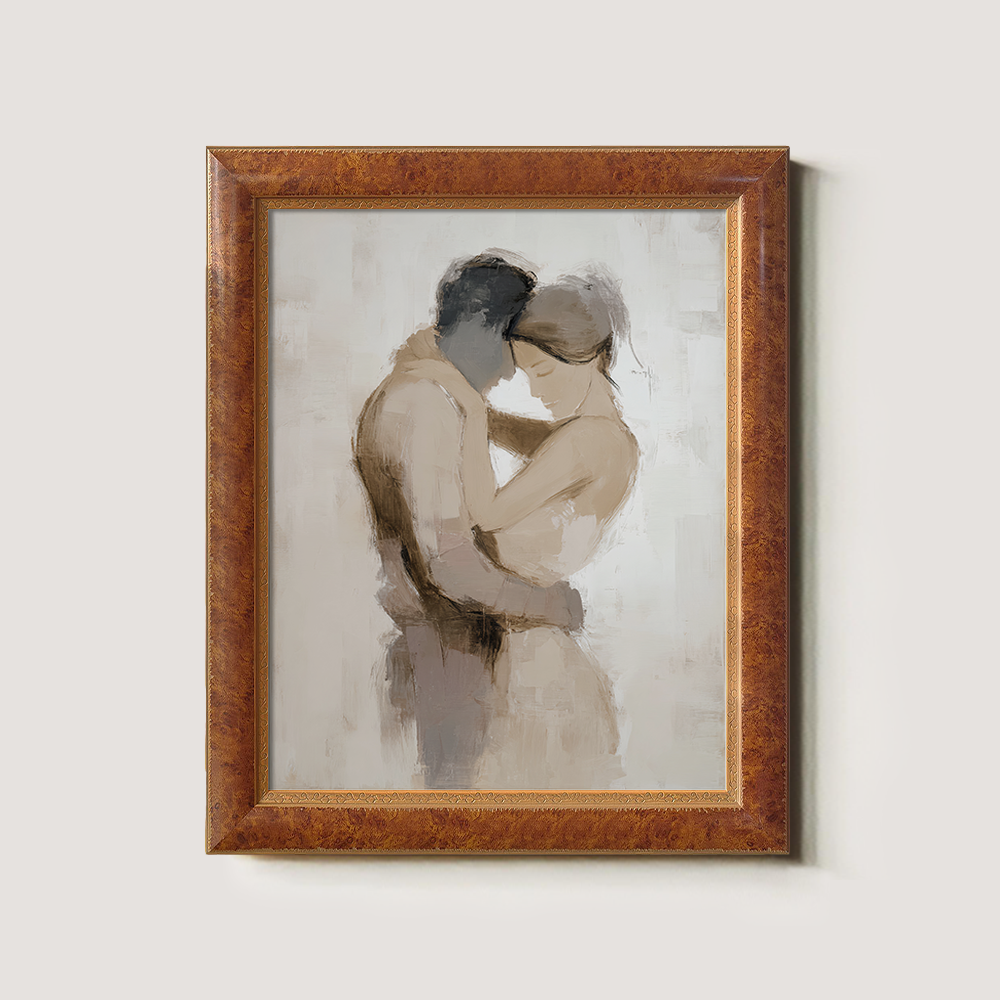 Abstract Study of a Couple Embracing