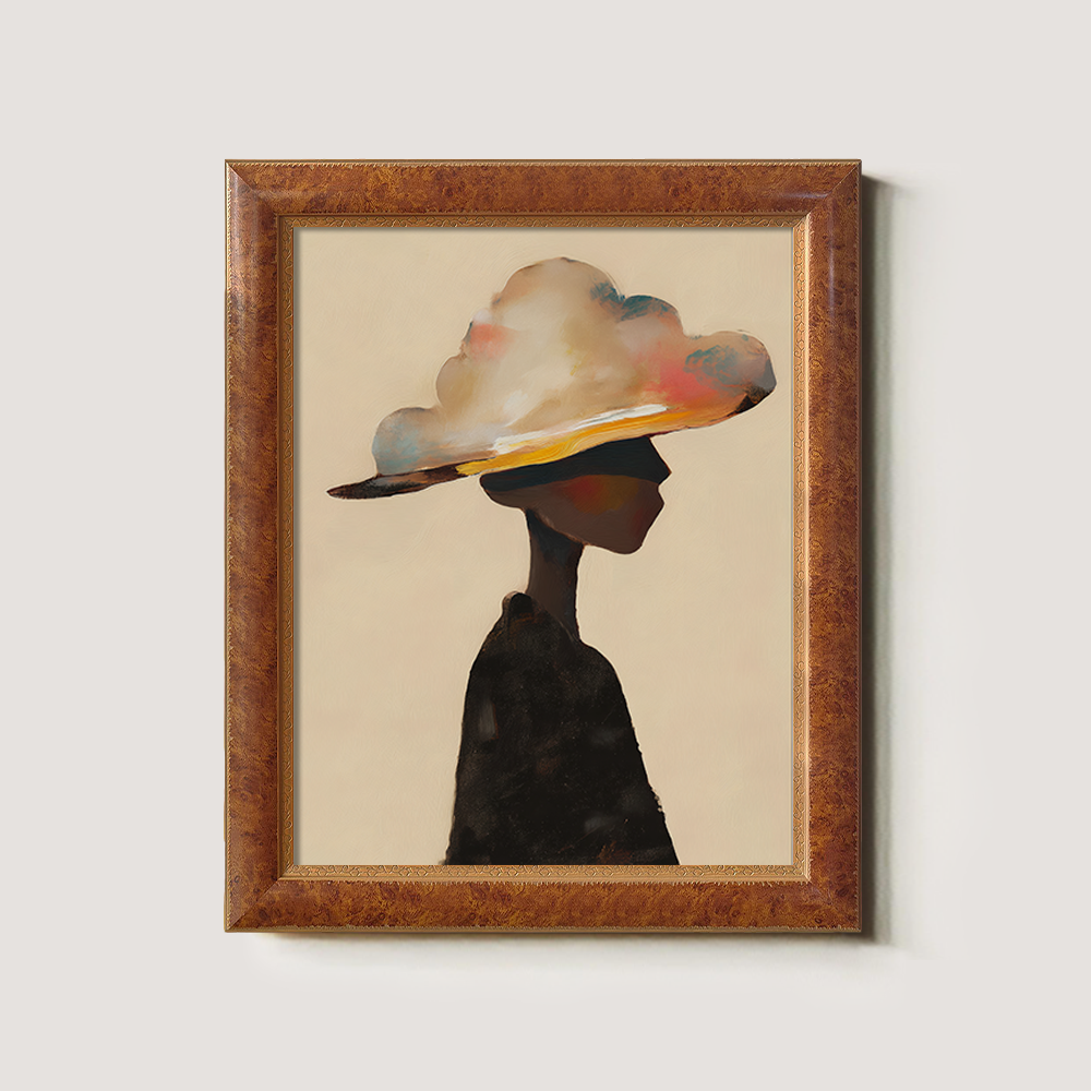Figure in Cloud Hat, Abstract Profile
