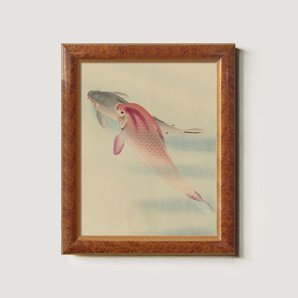 Twin Koi Harmony Ukiyo-e Reverie