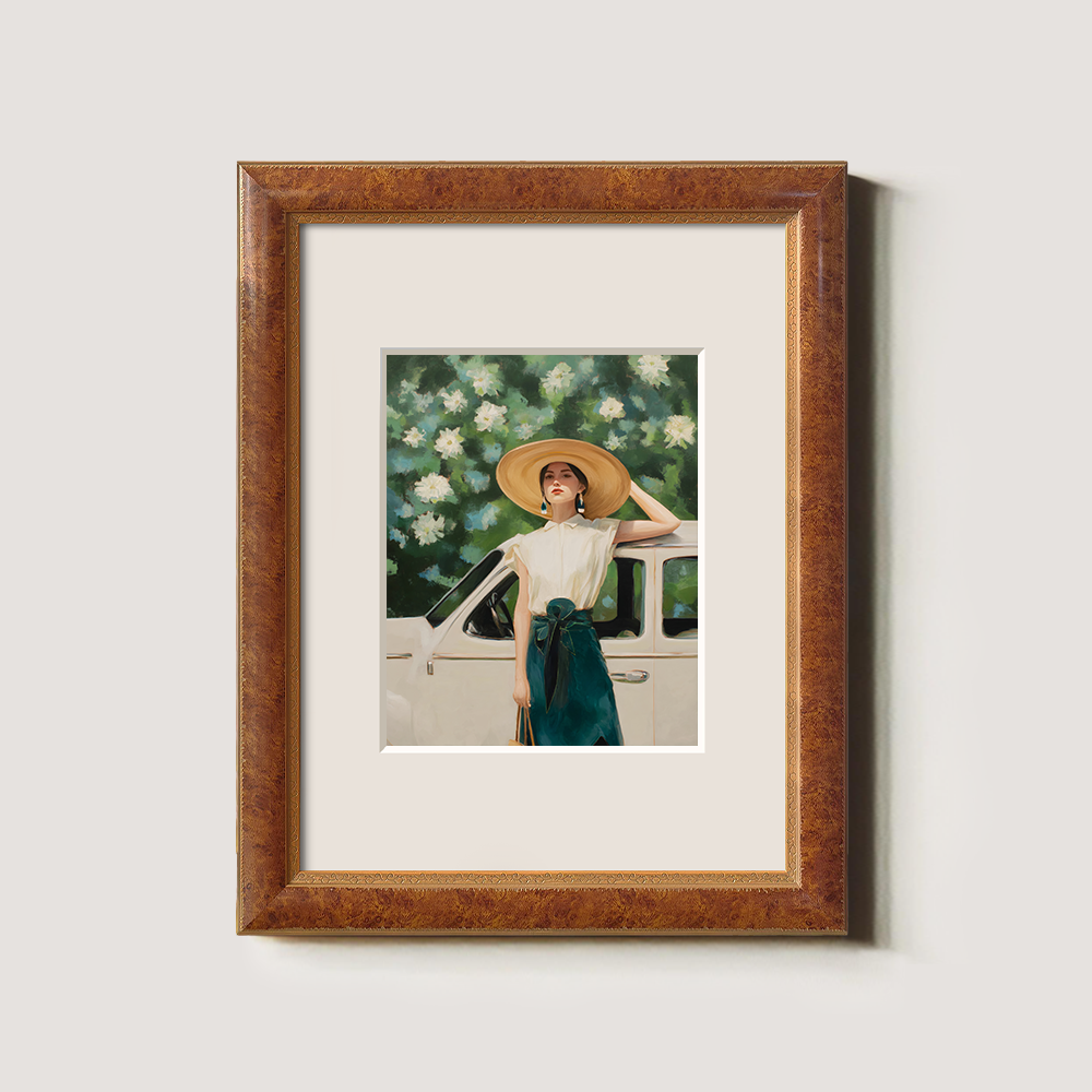 Sunlit Hydrangea Roadside Muse Watercolor Portrait