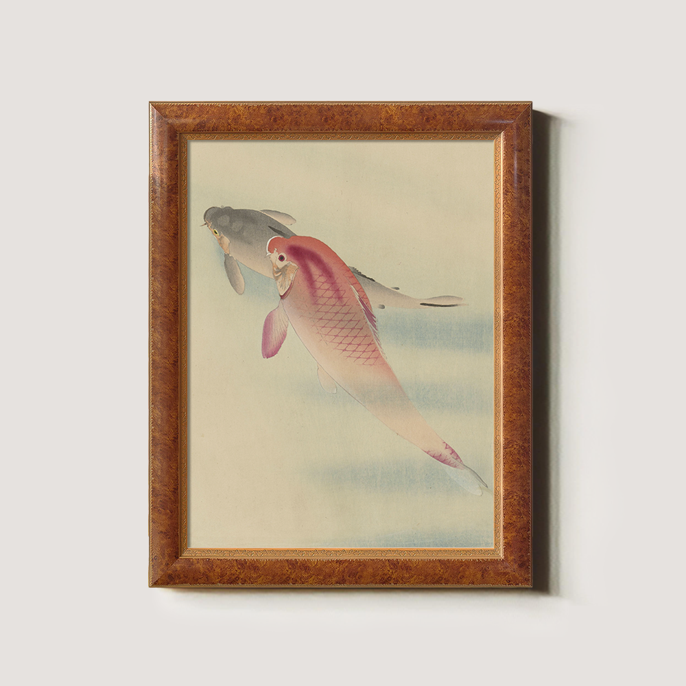 Twin Koi Harmony Ukiyo-e Reverie