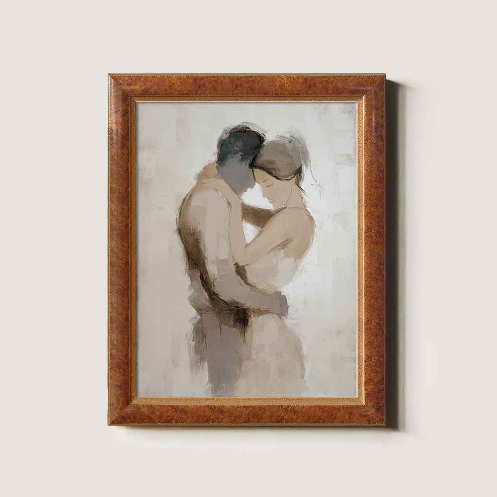 Abstract Study of a Couple Embracing