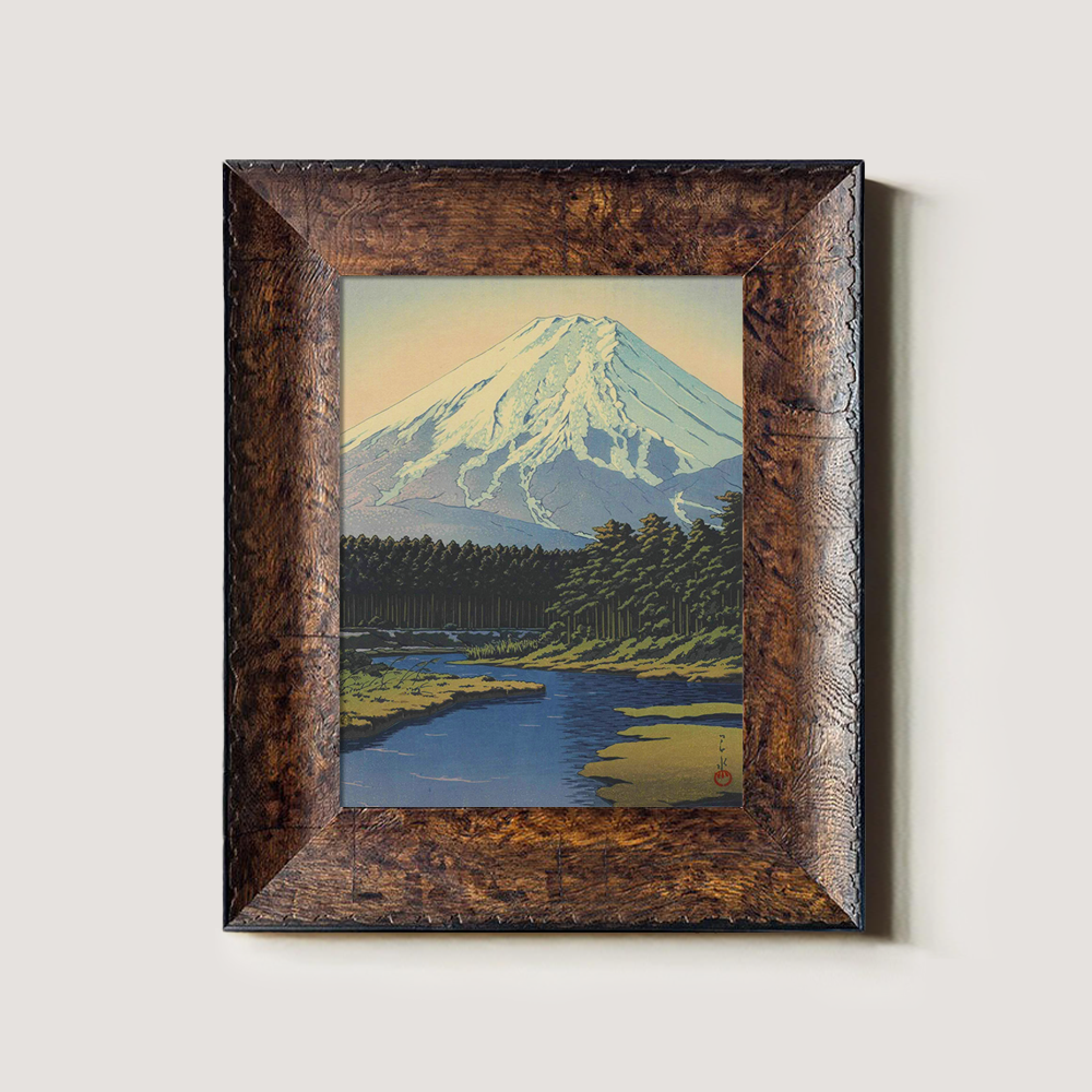 Mount Fuji Over Forest and River