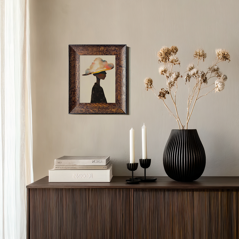 Figure in Cloud Hat, Abstract Profile