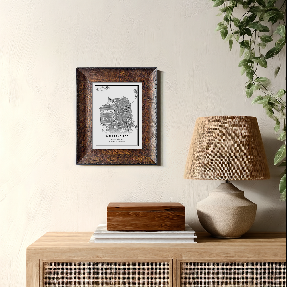 Minimalist San Francisco City Map Line Art Print