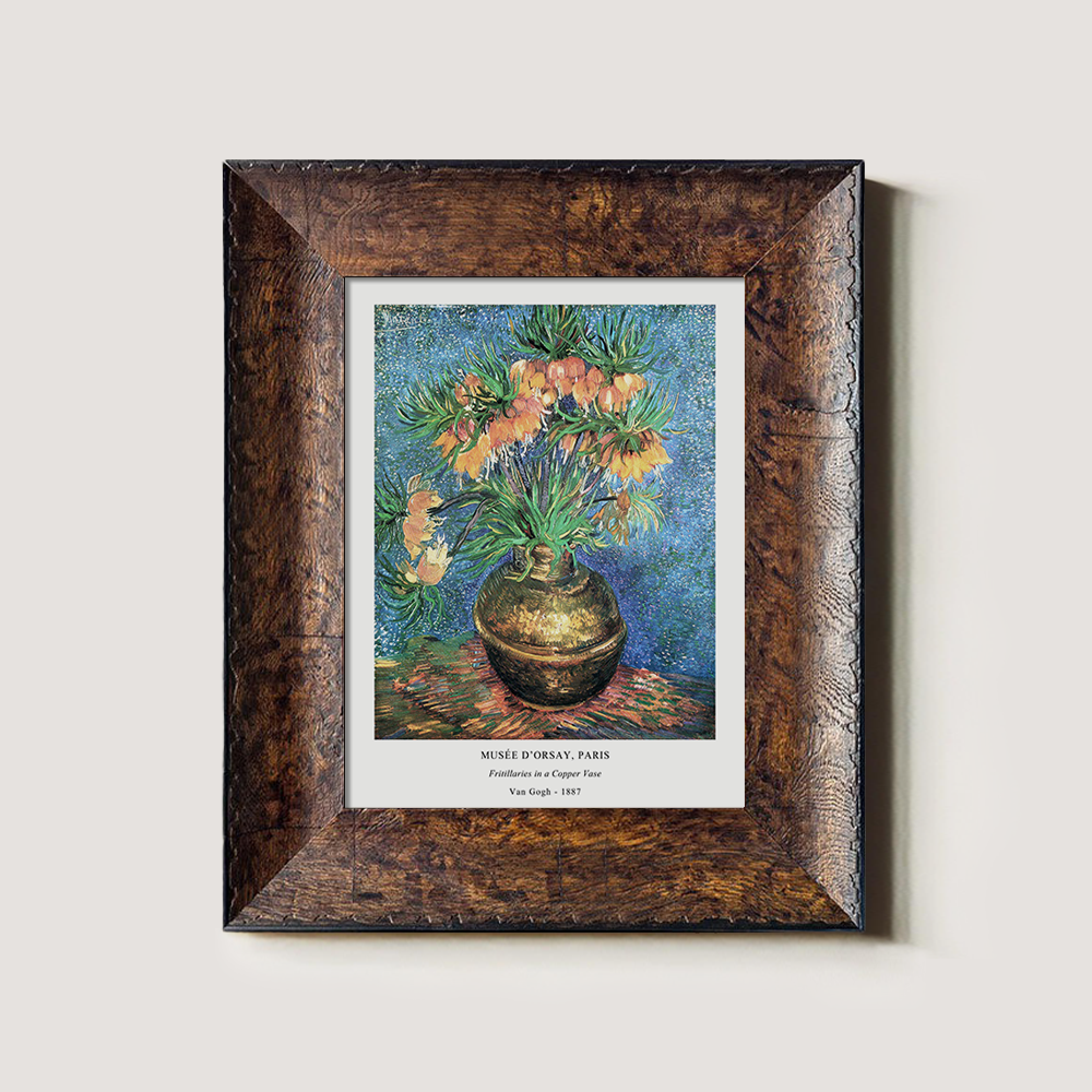 Fritillary Cascade in Copper Post-Impressionist Reverie