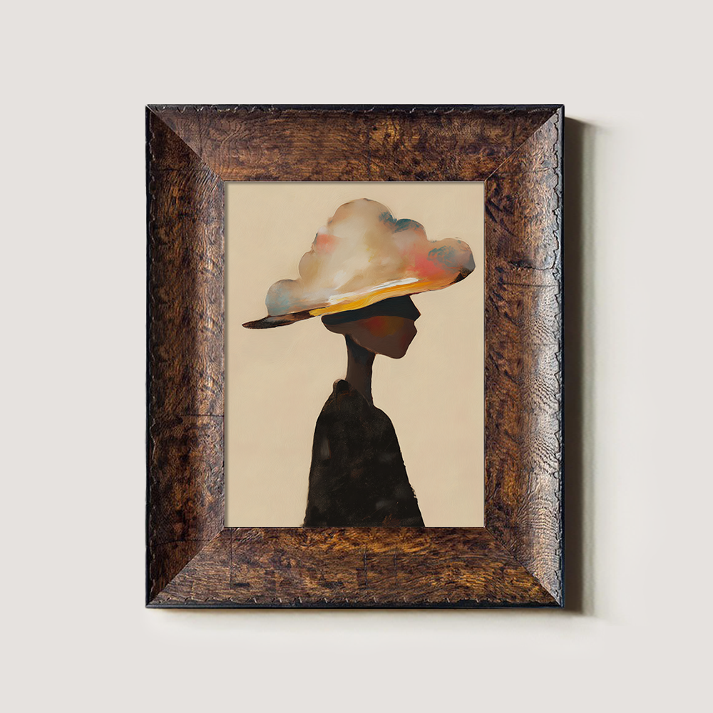 Figure in Cloud Hat, Abstract Profile