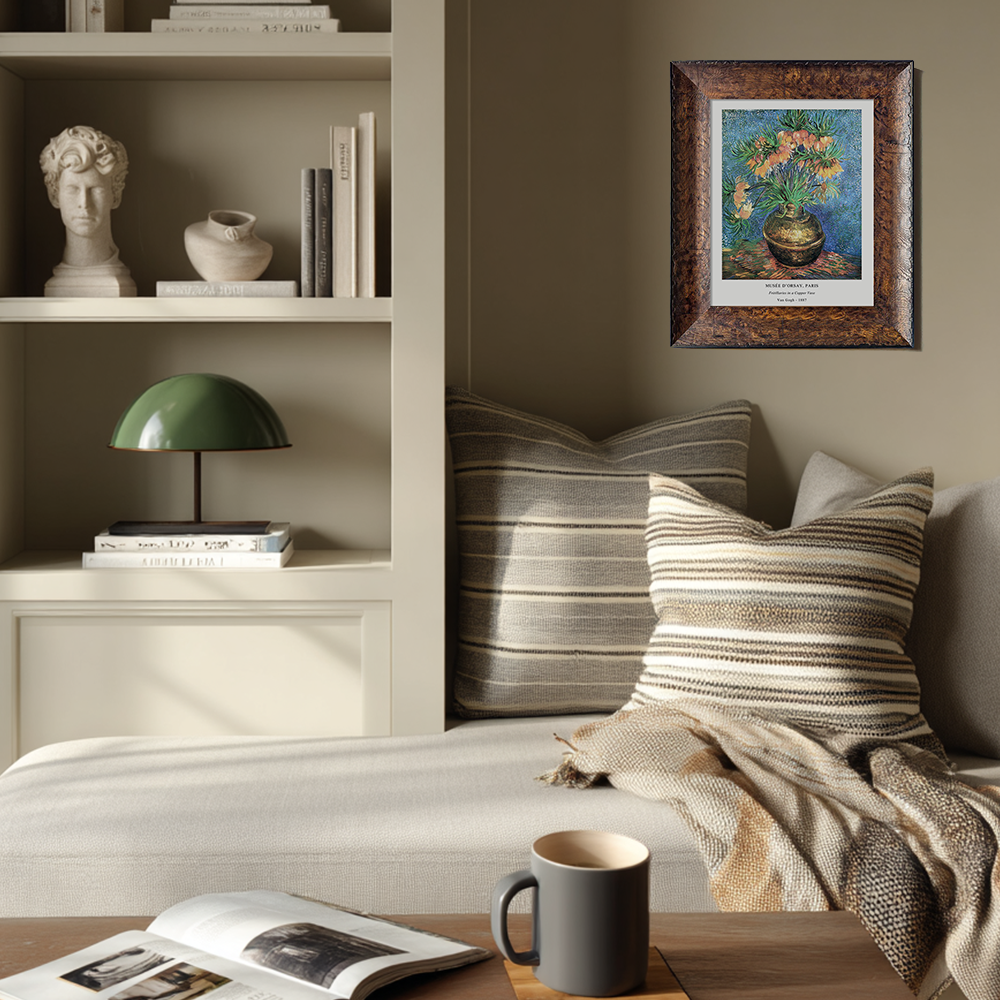 Fritillary Cascade in Copper Post-Impressionist Reverie