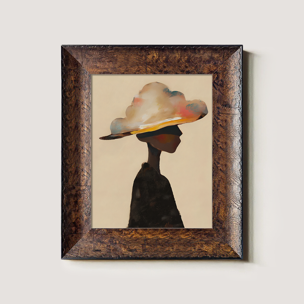 Figure in Cloud Hat, Abstract Profile