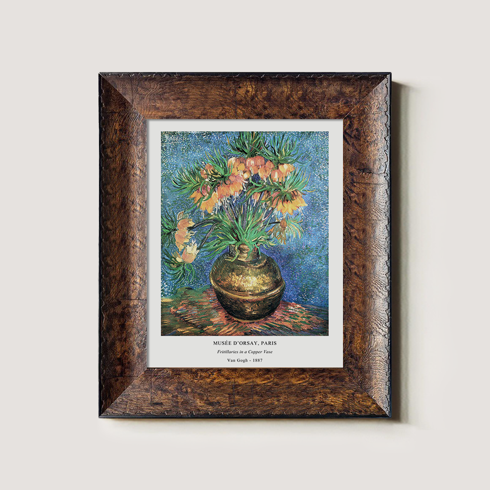 Fritillary Cascade in Copper Post-Impressionist Reverie