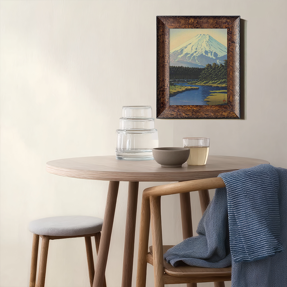 Mount Fuji Over Forest and River