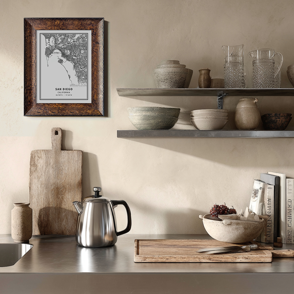 Minimalist San Diego City Map Line Art Print